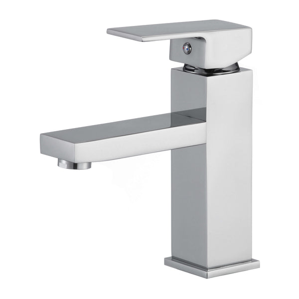 Squared Short Chrome Basin Tap