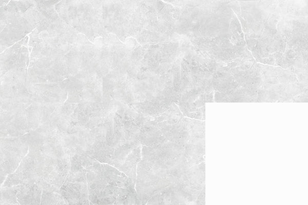 600x600 Veined Satin Marble Light Grey and White