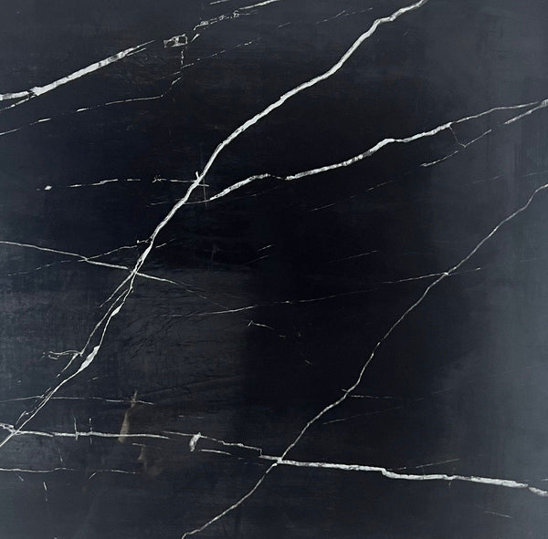 600x600 Black Marble Gloss Tile