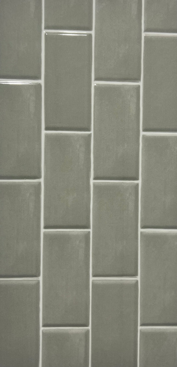 300x600 Light Brown Brick Effect Gloss Tile