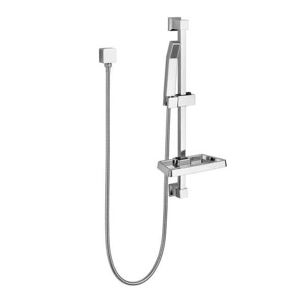 Slim Square Shower Rail Chrome