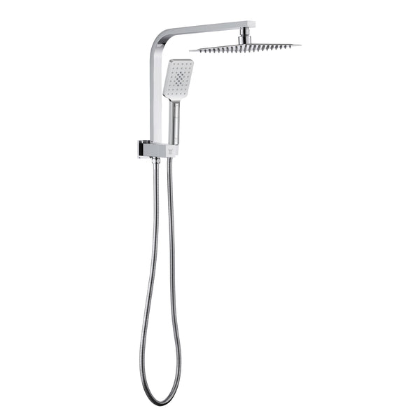 Modern Square Shower Rail Chrome